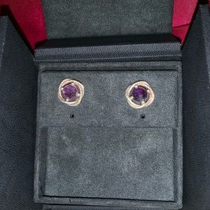 SOLD - David Yurman Infinity Earrings Purple